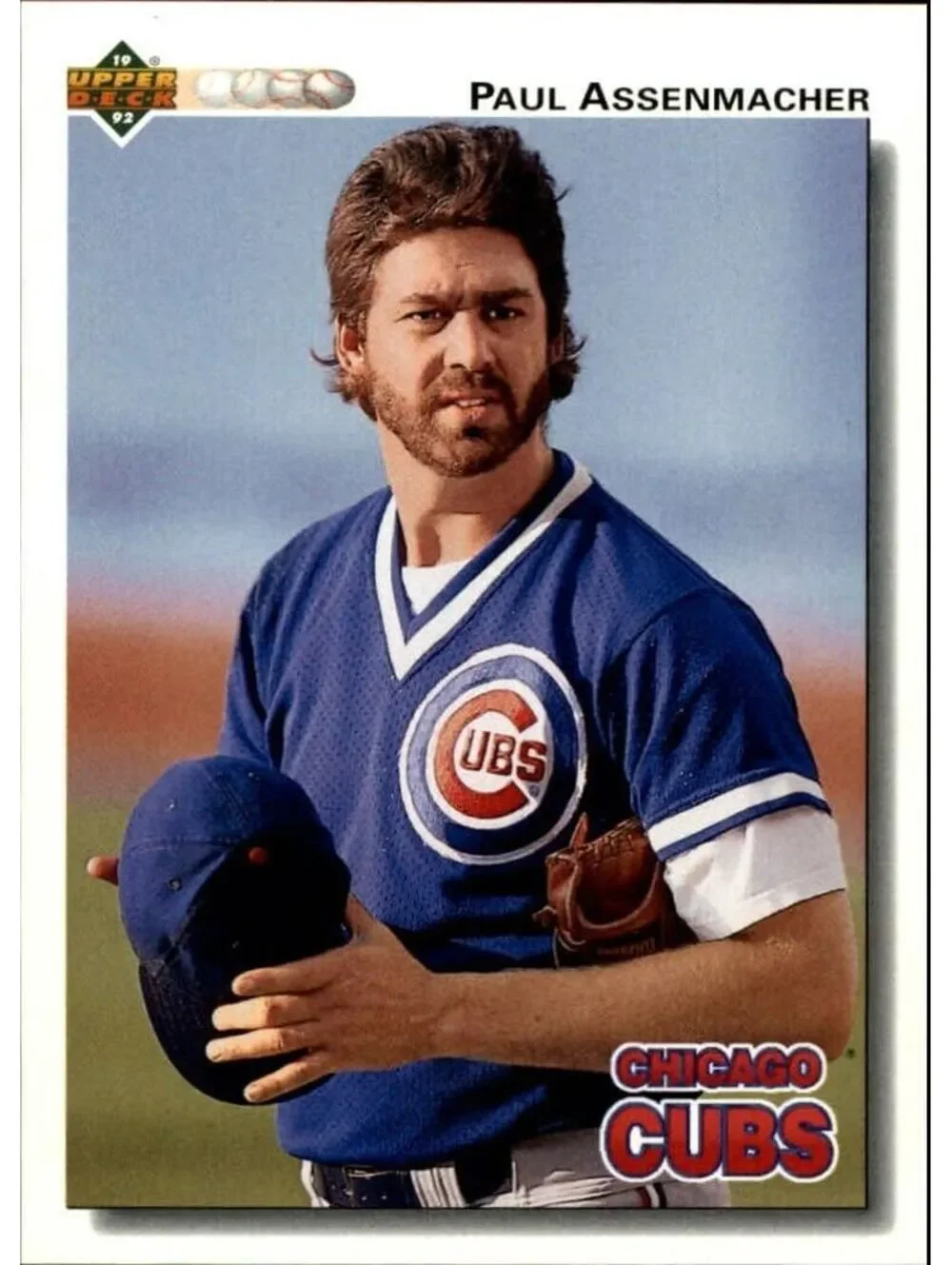 Paul Assenmacher 1992 Upper Deck MLB #590 Baseball Card Chicago Cubs